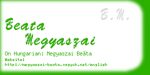 beata megyaszai business card